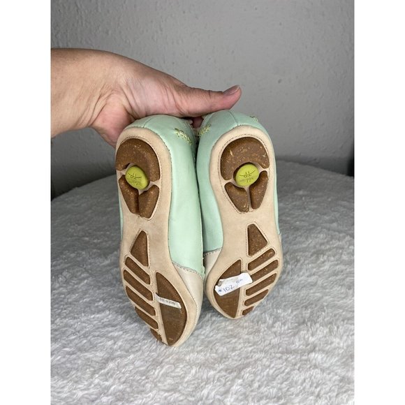 Terra Plana Womens Slip Ons Flats Green Ivory Leather Size EU 36 US 6 - Picture 11 of 13
